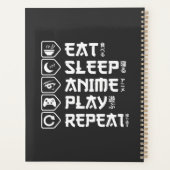 Eat Sleep Anime Play Repeat Otaku Anime Lifestyle Planer (Rückseite)