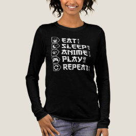 Eat Sleep Anime Play Repeat Otaku Anime Lifestyle Tri-Blend Shirt