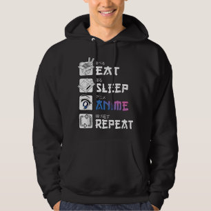 Eat Sleep Anime Repeat , Anime Manga Geschenk Hoodie