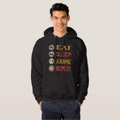 Eat Sleep Anime Repeat Anime T Gift Hoodie (Vorne ganz)