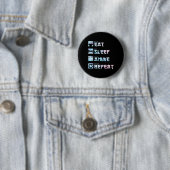 Eat Sleep Anime Repeat - Aquarellfarben Anime m Button (Beispiel)