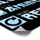 Eat Sleep Anime Repeat - Aquarellfarben Anime m Poster (Ecke)