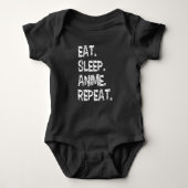 Eat Sleep Anime Repeat| Design for Anime Lover Baby Strampler (Vorderseite)
