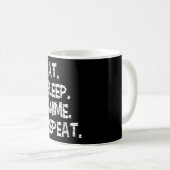 Eat Sleep Anime Repeat| Design for Anime Lover Kaffeetasse (VorderseiteRechts)