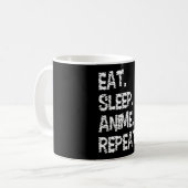 Eat Sleep Anime Repeat| Design for Anime Lover Kaffeetasse (Vorderseite Links)