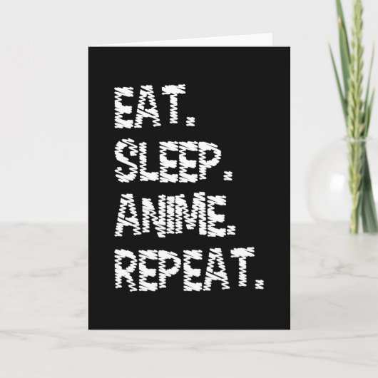 Eat Sleep Anime Repeat| Design for Anime Lover Karte (Vorderseite)