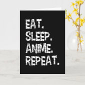 Eat Sleep Anime Repeat| Design for Anime Lover Karte (Gelbe Blume)