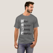 Eat Sleep Anime Repeat Funny Japanese Anime Lovers T-Shirt (Vorne ganz)
