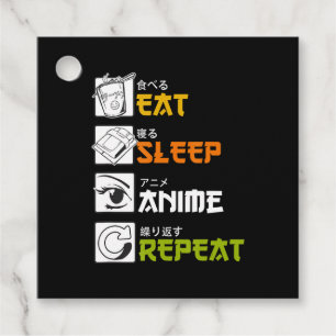 Eat Sleep Anime Repeat Geschenkidee Cosplayer Geschenkanhänger