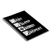 Eat Sleep Anime Repeat Geschenkidee Cosplayer Notizblock (Rechte Seite)