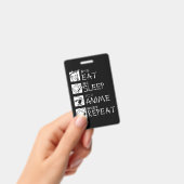 Eat Sleep Anime Repeat Gift Idea Cosplayer Ausweis (Handheld)