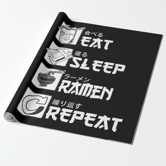Eat Sleep Anime Repeat Gift Idea Cosplayer Geschenkpapier (Ungerollt)