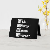 Eat Sleep Anime Repeat Gift Idea Cosplayer Karte (Gelbe Blume)