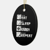 Eat Sleep Anime Repeat Gift Idea Cosplayer Keramik Ornament (Links)