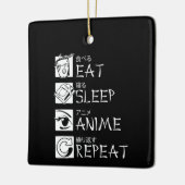 Eat Sleep Anime Repeat Gift Idea Cosplayer Keramikornament (Links)