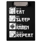 Eat Sleep Anime Repeat Gift Idea Cosplayer Klemmbrett (Vorderseite)