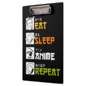 Eat Sleep Anime Repeat Gift Idea Cosplayer Klemmbrett (Links)