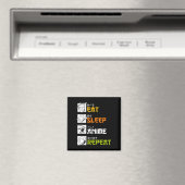 Eat Sleep Anime Repeat Gift Idea Cosplayer Magnet (In Situ (Geschirrspüler))