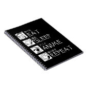 Eat Sleep Anime Repeat Gift Idea Cosplayer Notizblock (Rechte Seite)