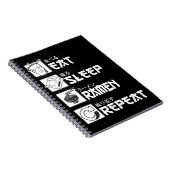 Eat Sleep Anime Repeat Gift Idea Cosplayer Notizblock (Rechte Seite)