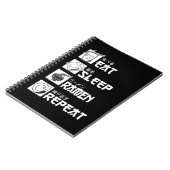 Eat Sleep Anime Repeat Gift Idea Cosplayer Notizblock (Linke Seite)