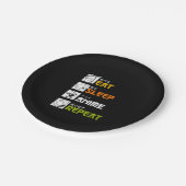 Eat Sleep Anime Repeat Gift Idea Cosplayer Pappteller (Schrägansicht)