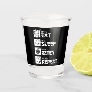 Eat Sleep Anime Repeat Gift Idea Cosplayer Schnapsglas