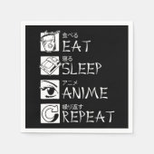 Eat Sleep Anime Repeat Gift Idea Cosplayer Serviette (Vorderseite)