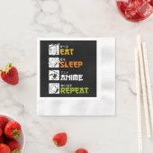 Eat Sleep Anime Repeat Gift Idea Cosplayer Serviette (Beispiel)
