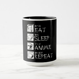 Eat Sleep Anime Repeat Gift Idea Cosplayer Tasse