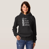 EAT SLEEP ANIME REPEAT HOODIE (Vorne ganz)