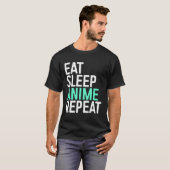 Eat Sleep Anime Repeat Hoodie Japanisch Animation T-Shirt (Vorne ganz)