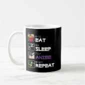 Eat Sleep Anime Repeat Kawaii Otaku Manga Japan Fa Kaffeetasse (Links)