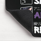 Eat Sleep Anime Repeat Kawaii Otaku Manga Japan Fa Mousepad (Ecke)