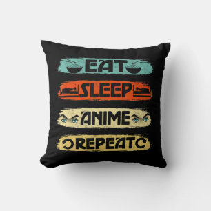 Eat Sleep Anime Repeat Ramen Kawaii Japanisch Mang Kissen