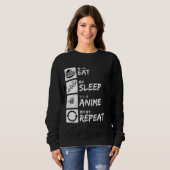 EAT SLEEP ANIME REPEAT SWEATSHIRT (Vorne ganz)