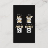 Eat Sleep Anime Wiederholung asiatische Comic Pass Visitenkarte (Vorderseite)