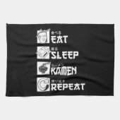 Eat Sleep Anime Wiederholung Geschenk Cosplayer Geschirrtuch (Horizontal)