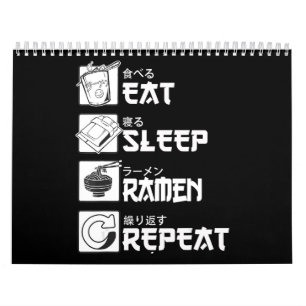 Eat Sleep Anime Wiederholung Geschenk Cosplayer Kalender
