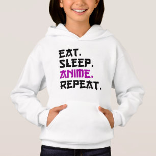 Eat Sleep Anime Wiederholung Hoodie