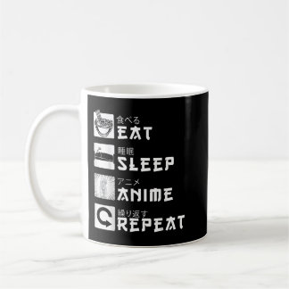 Eat Sleep Anime Wiederholung Japanisch Manga Lover Kaffeetasse