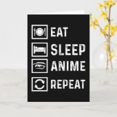 Eat Sleep Anime Wiederholung Manga Japanisch lusti Karte (Gelbe Blume)