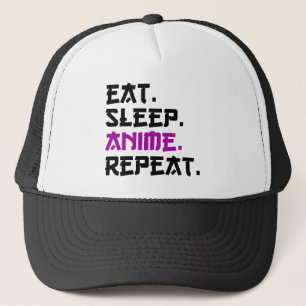 Eat Sleep Anime Wiederholung Truckerkappe