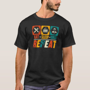 Eat Sleep Apotheker Wiederholung Pharmacy Apotheke T-Shirt