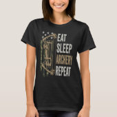 Eat Sleep Archery Repeat  Camouflage Bow USA  Arch T-Shirt (Vorderseite)