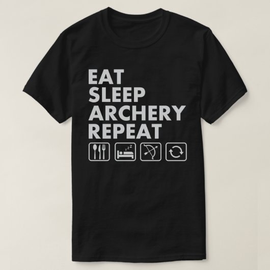 Eat Sleep Archery Repeat Funny Archer T-Shirt (Design vorne)