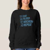 Eat Sleep Archery Repeat Simple Minimalist Archer Sweatshirt (Vorderseite)