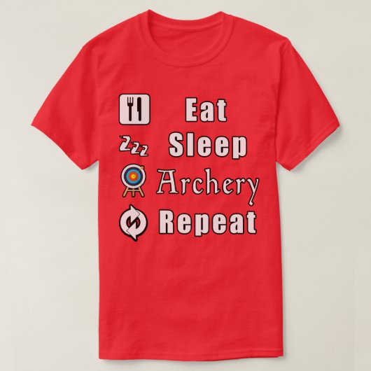 Eat Sleep Archery Repeat T-Shirt (Design vorne)