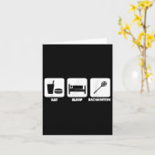 Eat Sleep Badminton Karte (Gelbe Blume)