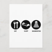 Eat Sleep Badminton Postkarte (Vorderseite)
